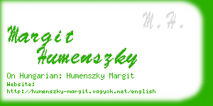 margit humenszky business card